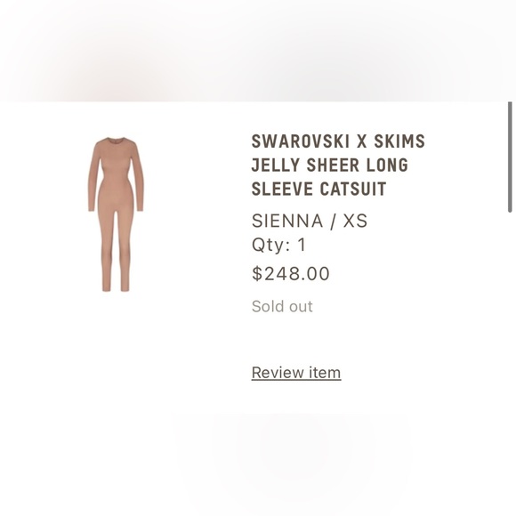 NWT Skims x Swarovski Jelly Sheet Long Sleeve Catsuit XS - Picture 6 of 8